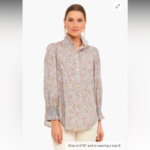 Tuckernuck Petite Poppy Teagan Popover Shirt